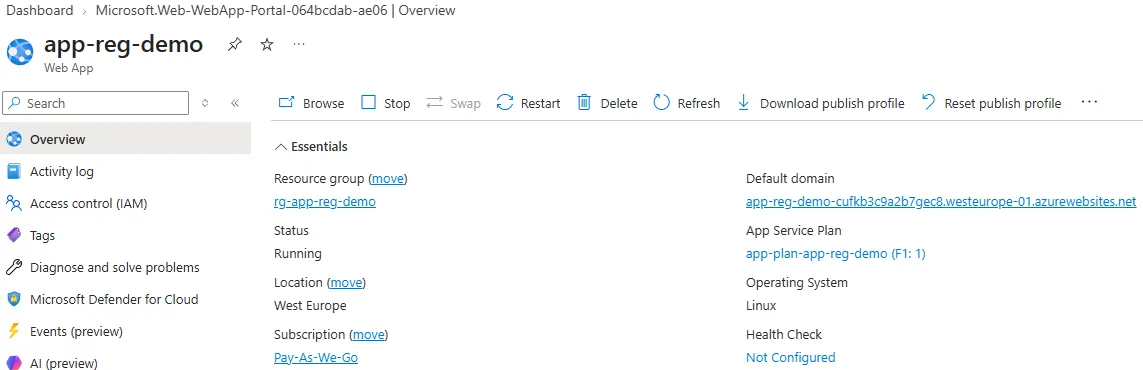 Created WebApp Created WebApp